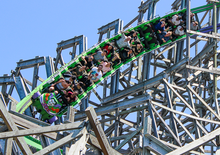 The Joker roller coaster at Six Flags Discovery Kingdom, Vallejo, California