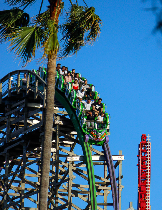 The Joker roller coaster at Six Flags Discovery Kingdom, Vallejo, California