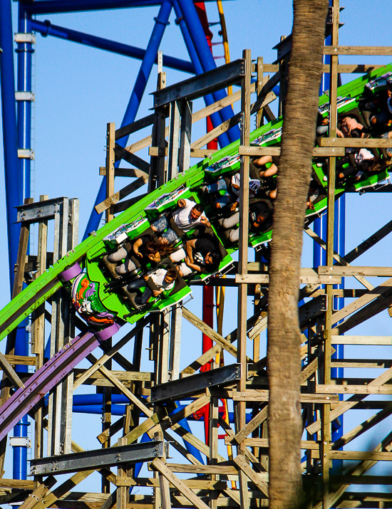 The Joker roller coaster at Six Flags Discovery Kingdom, Vallejo, California