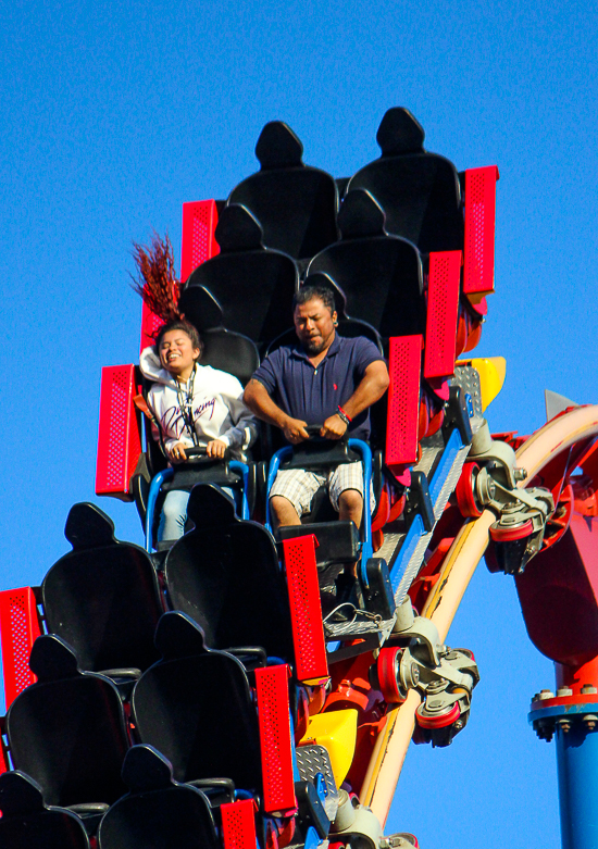 Superman The Ultimate Flight roller coaster at Six Flags Discovery Kingdom, Vallejo, California