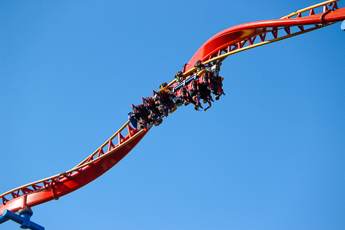 Superman The Ultimate Flight roller coaster at Six Flags Discovery Kingdom, Vallejo, California