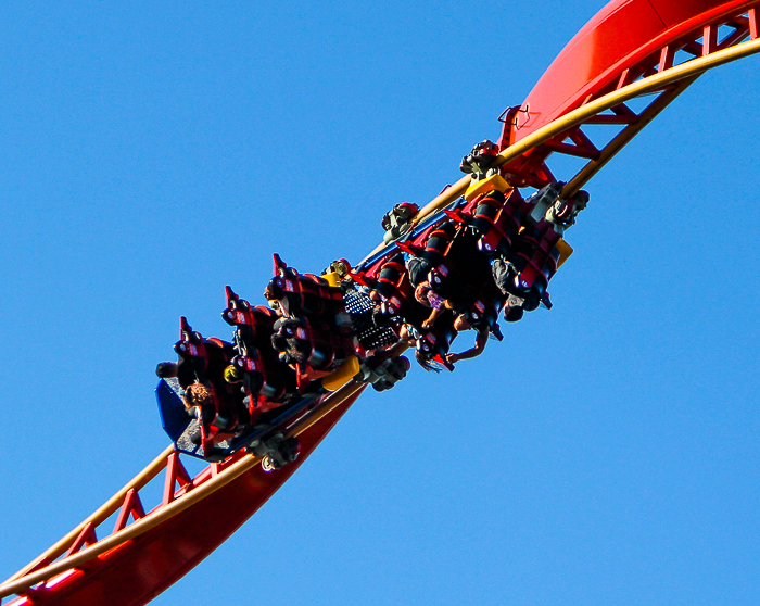 Superman The Ultimate Flight roller coaster at Six Flags Discovery Kingdom, Vallejo, California