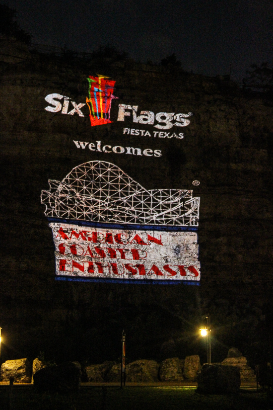 The Iron Rattler rollercoaster at Six Flags Fiesta Texas, San Antonio, Texas