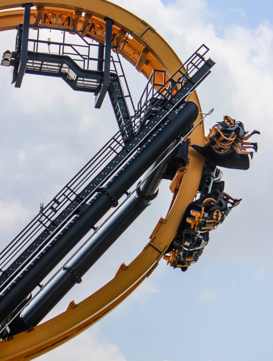 The Batman rollercoaster at Six Flags Fiesta Texas, San Antonio, Texas