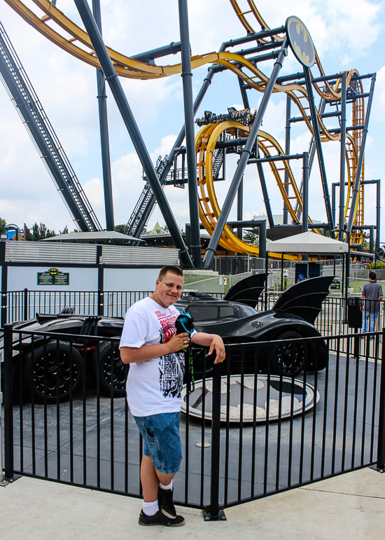 The Batman rollercoaster at Six Flags Fiesta Texas, San Antonio, Texas