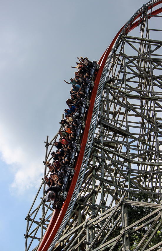 The Iron Rattler rollercoaster at Six Flags Fiesta Texas, San Antonio, Texas