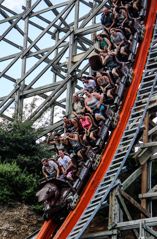 The Iron Rattler rollercoaster at Six Flags Fiesta Texas, San Antonio, Texas