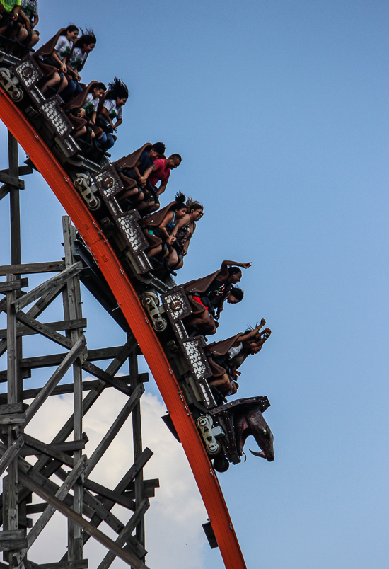 The Iron Rattler rollercoaster at Six Flags Fiesta Texas, San Antonio, Texas