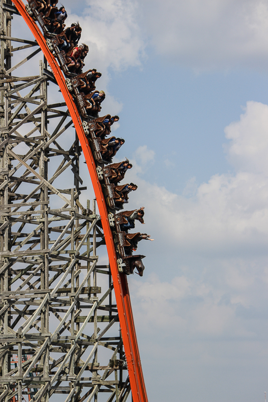 The Iron Rattler rollercoaster at Six Flags Fiesta Texas, San Antonio, Texas