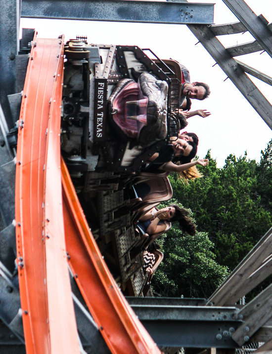 The Iron Rattler rollercoaster at Six Flags Fiesta Texas, San Antonio, Texas