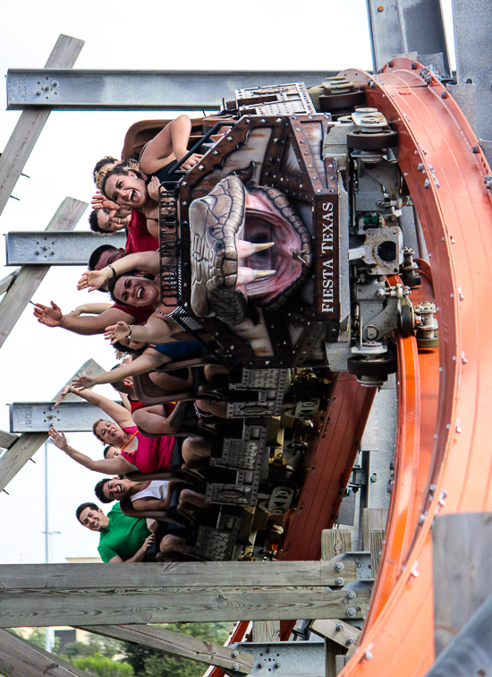 The Iron Rattler rollercoaster at Six Flags Fiesta Texas, San Antonio, Texas