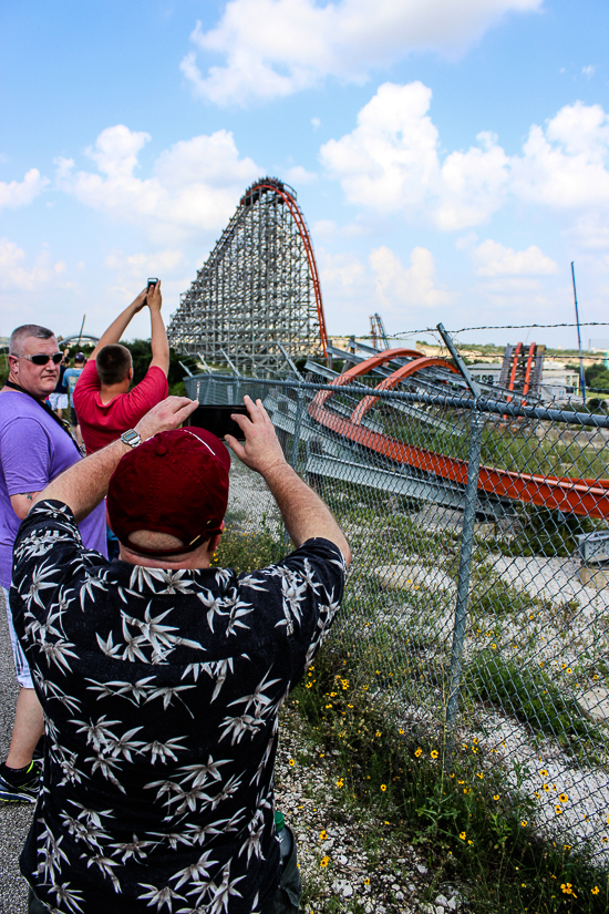 The Iron Rattler rollercoaster at Six Flags Fiesta Texas, San Antonio, Texas