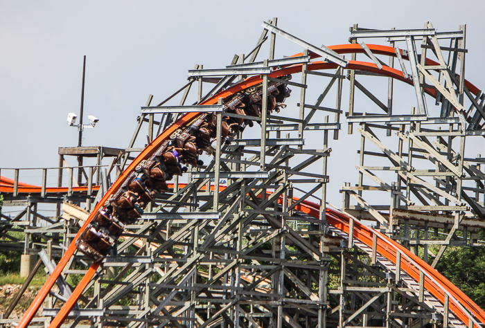 The Iron Rattler rollercoaster at Six Flags Fiesta Texas, San Antonio, Texas