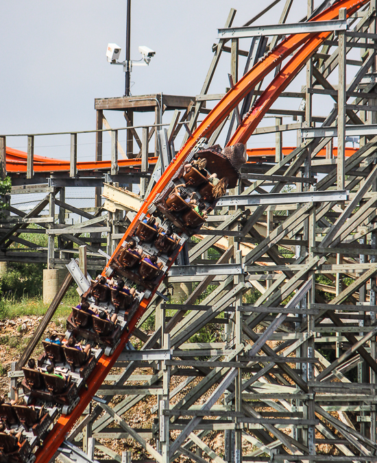 The Iron Rattler rollercoaster at Six Flags Fiesta Texas, San Antonio, Texas