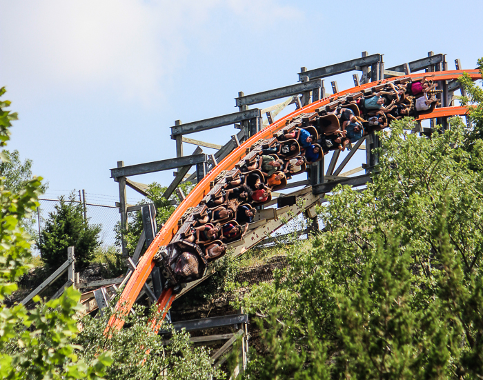 The Iron Rattler rollercoaster at Six Flags Fiesta Texas, San Antonio, Texas