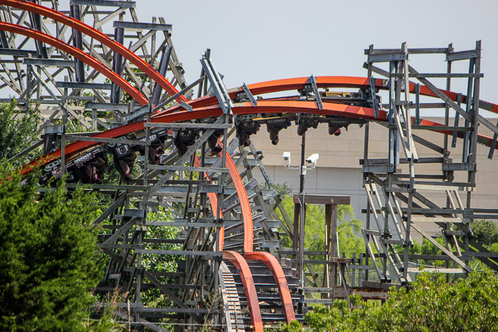 The Iron Rattler rollercoaster at Six Flags Fiesta Texas, San Antonio, Texas