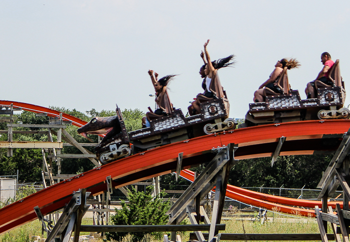 The Iron Rattler rollercoaster at Six Flags Fiesta Texas, San Antonio, Texas