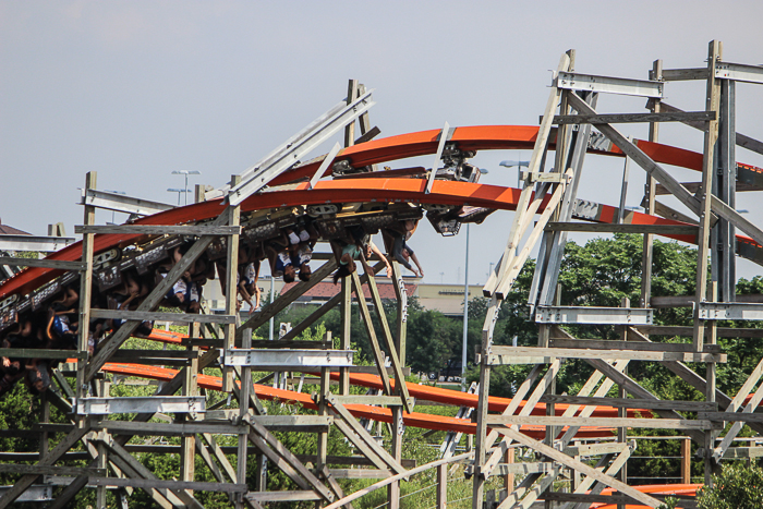 The Iron Rattler rollercoaster at Six Flags Fiesta Texas, San Antonio, Texas