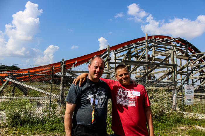 The Iron Rattler rollercoaster at Six Flags Fiesta Texas, San Antonio, Texas