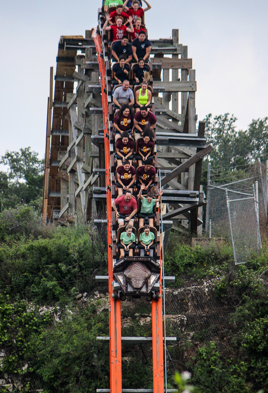 The Iron Rattler rollercoaster at Six Flags Fiesta Texas, San Antonio, Texas