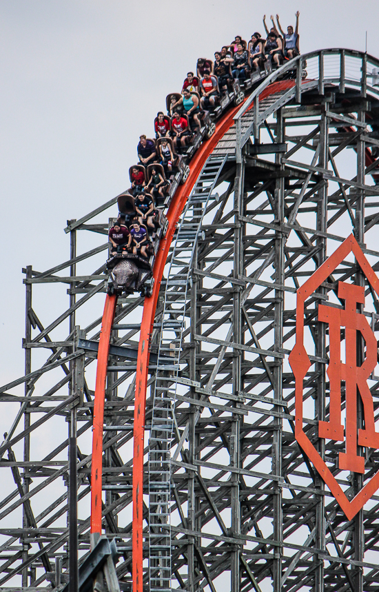 The Iron Rattler rollercoaster at Six Flags Fiesta Texas, San Antonio, Texas