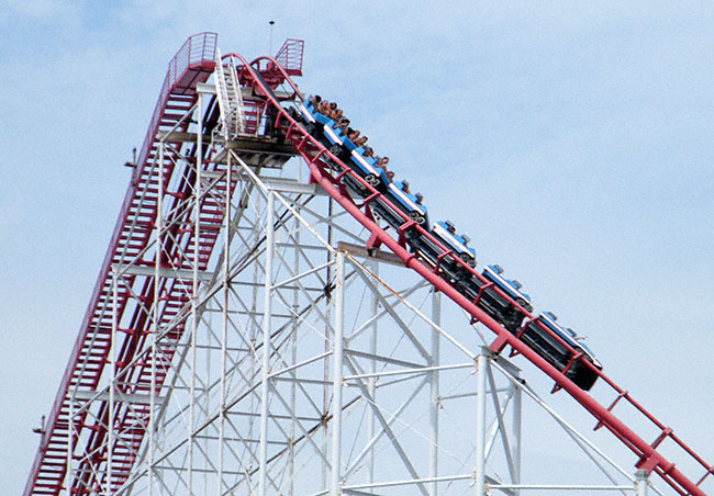 The Great American Scream Machine rollercoaster at Six Flags Great Adventure, Jackson, New Jersey