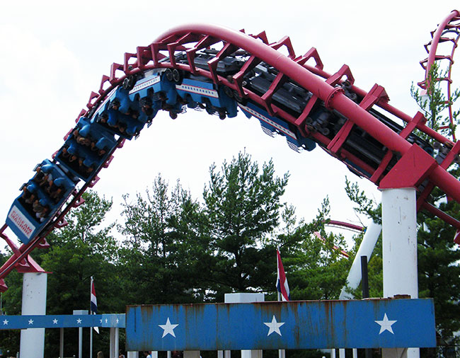 The Great American Scream Machine rollercoaster at Six Flags Great Adventure, Jackson, New Jersey