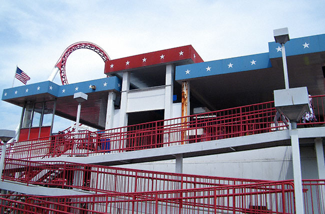 The Great American Scream Machine rollercoaster at Six Flags Great Adventure, Jackson, New Jersey