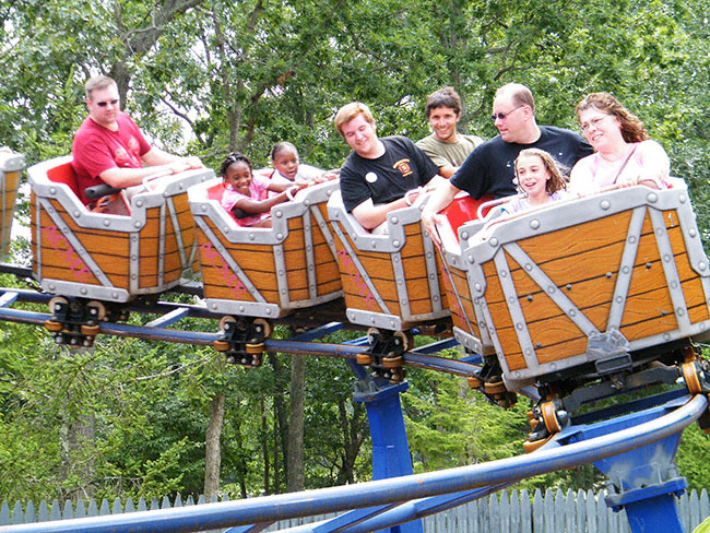 The Road Runner Railway rollercoaster at Six Flags Great Adventure, Jackson, New Jersey