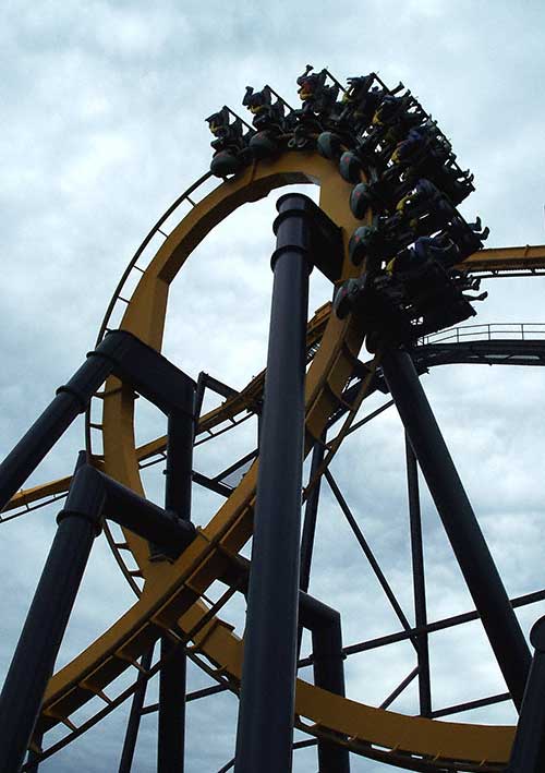 The Batman Rollercoaster at Six Flags Great America, Gurnee, Illinois