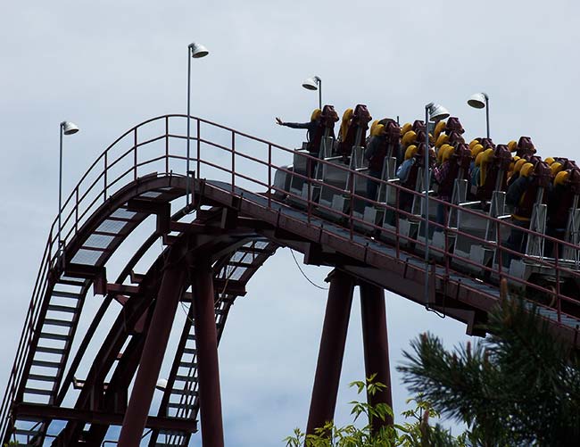 The Iron Wolf Rollercoaster at Six Flags Great America, Gurnee, Illinois