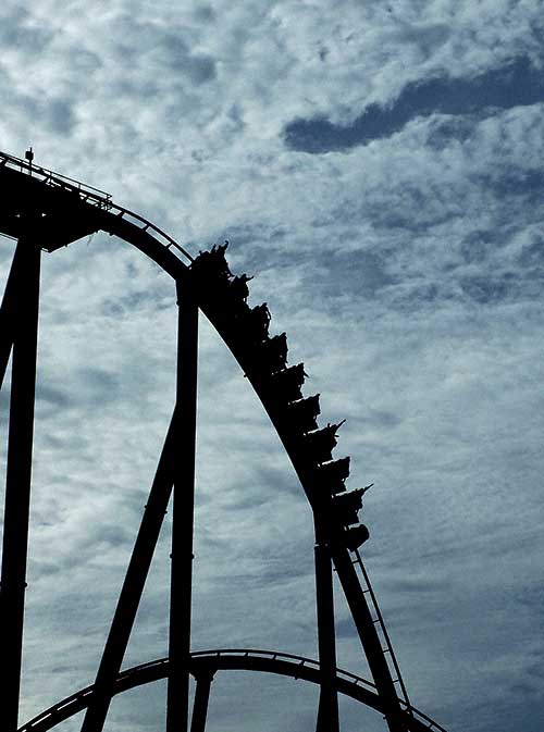 The Raging Bull Rollercoaster at Six Flags Great America, Gurnee, Illinois