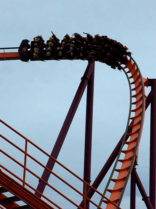 The Raging Bull Rollercoaster at Six Flags Great America, Gurnee, Illinois