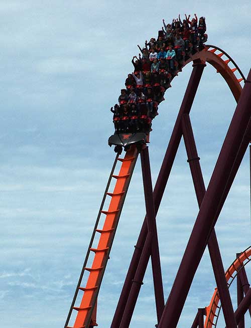 The Raging Bull Rollercoaster at Six Flags Great America, Gurnee, Illinois