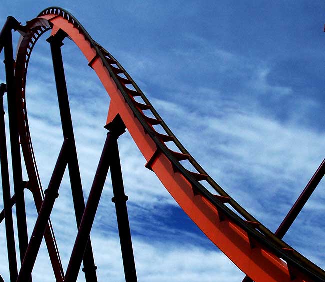 The Raging Bull Rollercoaster at Six Flags Great America, Gurnee, Illinois