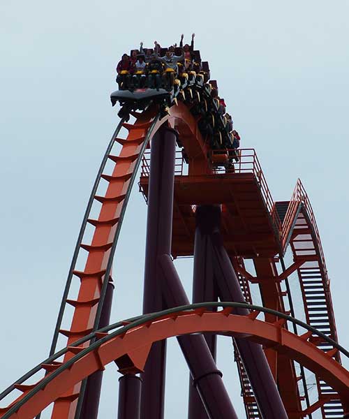 The Raging Bull Rollercoaster at Six Flags Great America, Gurnee, Illinois