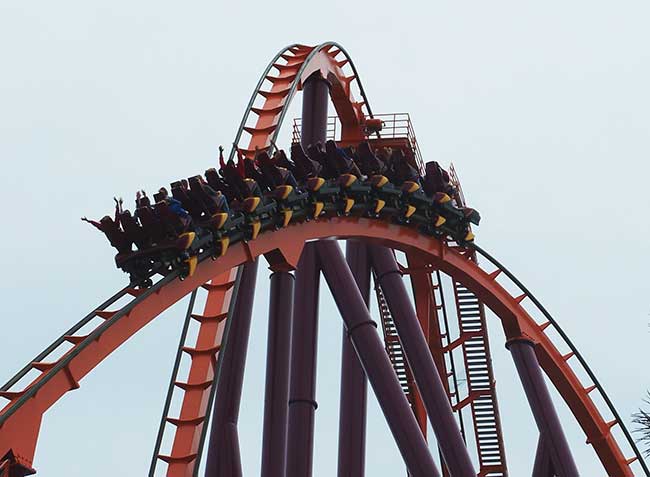 The Raging Bull Rollercoaster at Six Flags Great America, Gurnee, Illinois