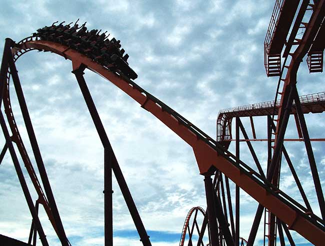 The Raging Bull Rollercoaster at Six Flags Great America, Gurnee, Illinois