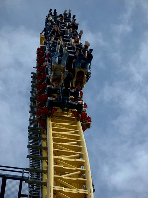 The Vertical Velocity Rolelrcoaster at Six Flags Great America, Gurnee, Illinois