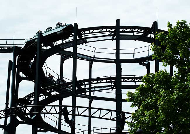 The Whizzer Rollercoaster at Six Flags Great America, Gurnee, Illinois