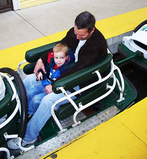 The Superman Ultimate Flight Rollercoaster at Six Flags Great America, Gurnee, Illinois