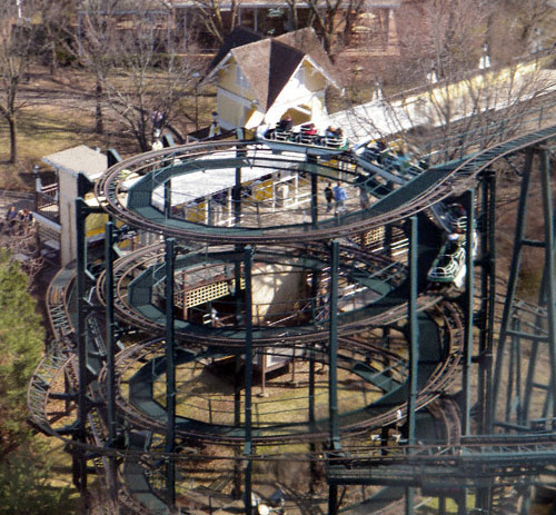 The Whizzer Roller Coaster at Six Flags Great America, Gurnee, Illinois