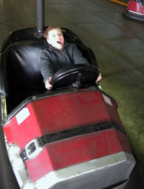 The Superman Ultimate Flight Roller Coaster at Six Flags Great America, Gurnee, Illinois