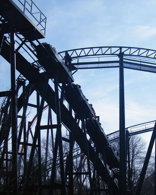 The Whizzer Roller Coaster at Six Flags Great America, Gurnee, Illinois