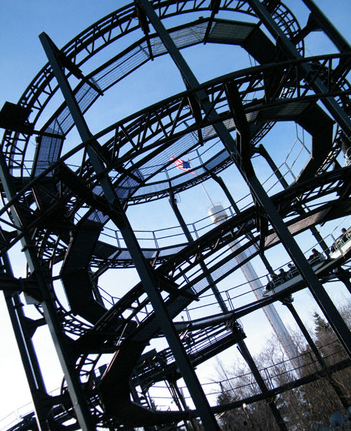 The Whizzer Roller Coaster at Six Flags Great America, Gurnee, Illinois