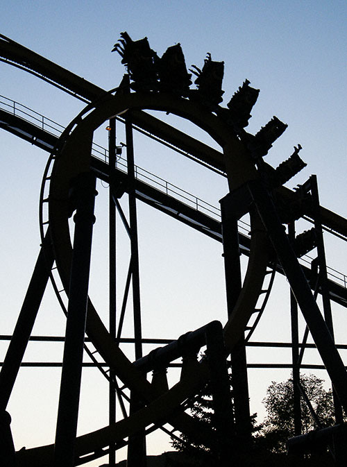 The Batman Rollercoaster At Six Flags Great America, Gurnee, Illinois