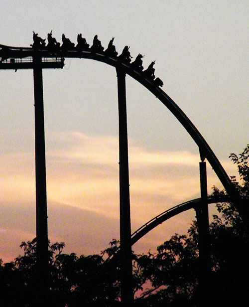 The Raging Bull Rollercoaster At Six Flags Great America, Gurnee, Illinois