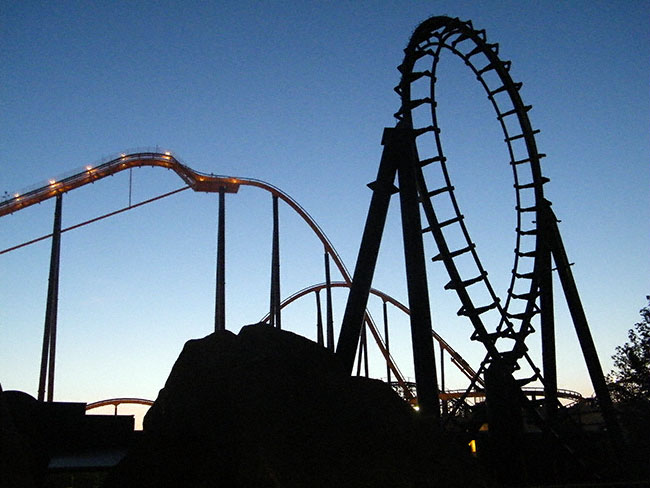 The Raging Bull Rollercoaster At Six Flags Great America, Gurnee, Illinois