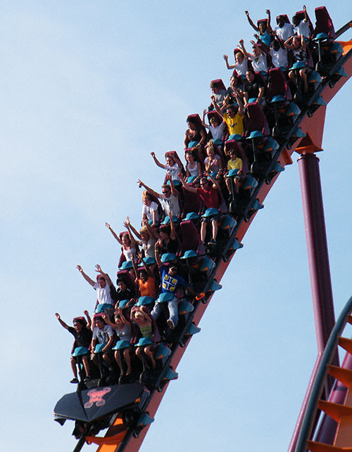 The Raging Bull Rollercoaster At Six Flags Great America, Gurnee, Illinois