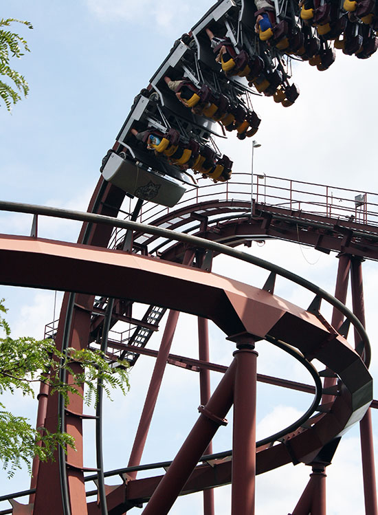 The Iron Wolf Roller Coaster at Six Flags Great America, Gurnee, Illinois